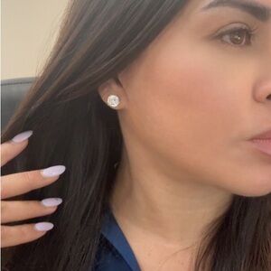 Unisex S&Y stamped Single Stud Earring 8mm